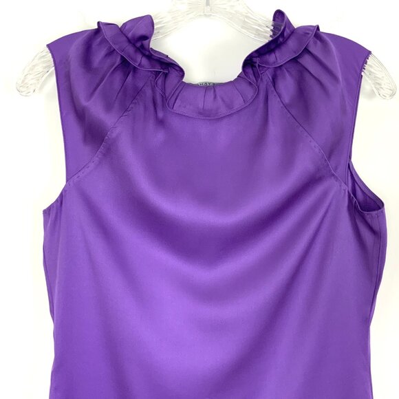 Elie Tahari Silk Emory Ruffle Collar Blouse Size XS - Picture 9 of 16